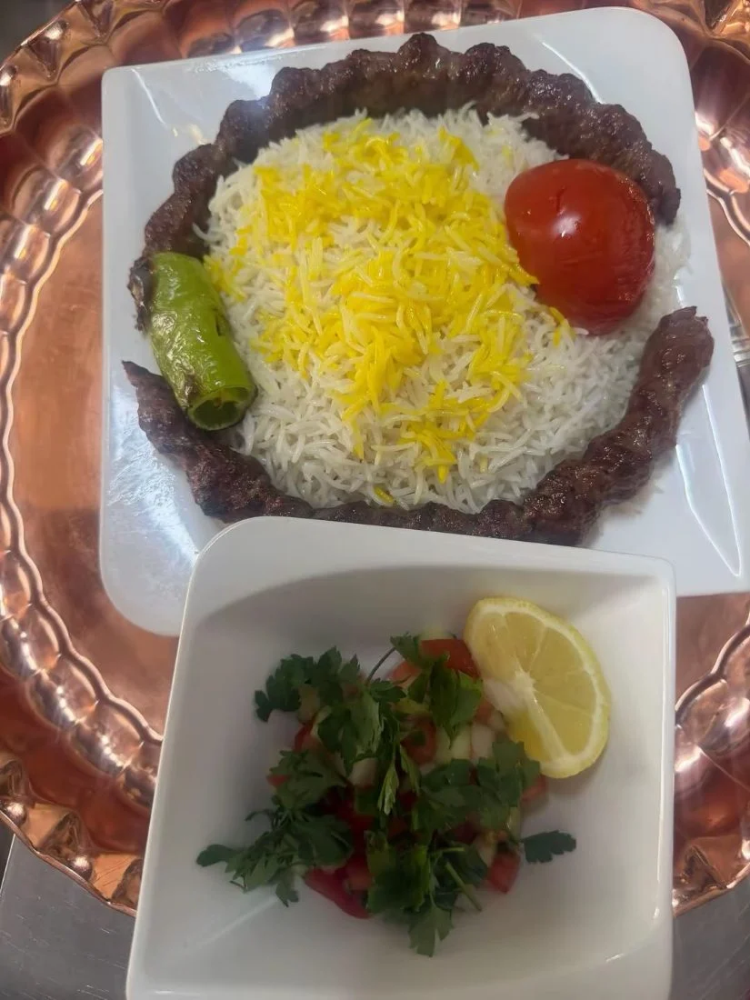 Gestapeltes rundes Naan-Brot