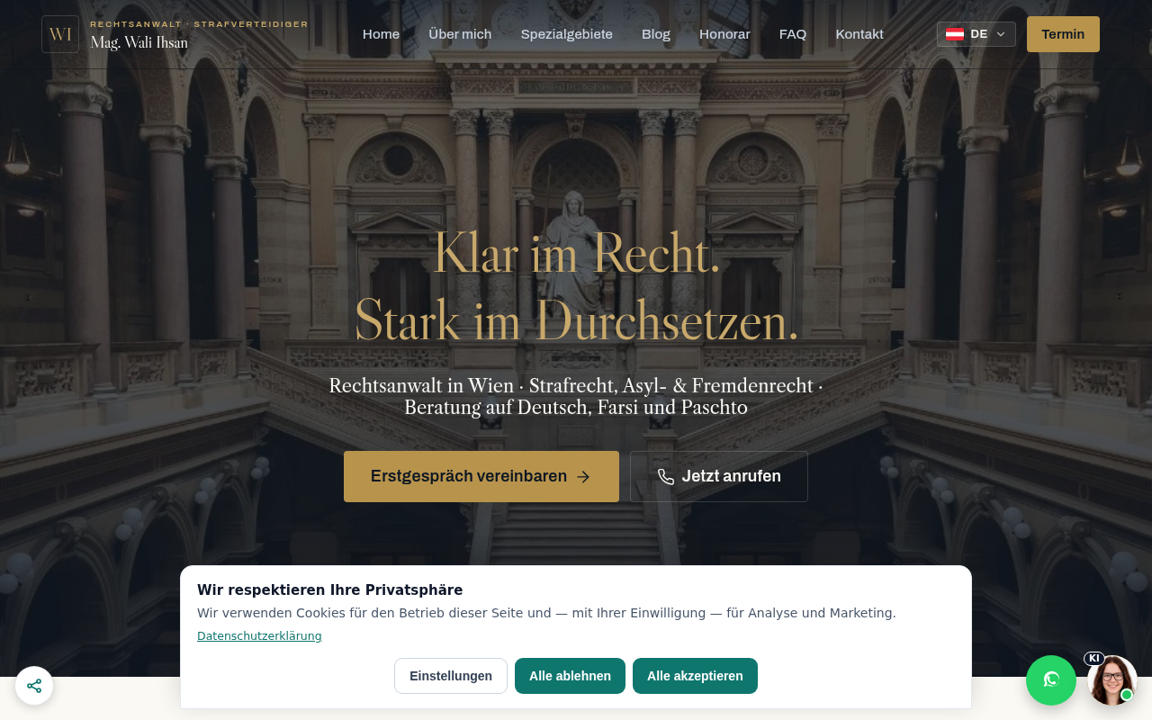 Anwalt Ihsan — Website